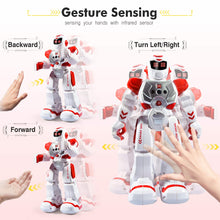 Load image into Gallery viewer, RC Smart Robot Toys for Kids, Intelligent Programmable Robot with Infrared Controller, Gesture Sensing, Singing, Dancing (Red)
