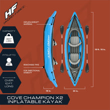 Load image into Gallery viewer, Hydro Force Cove Champion X2 10' 2-Person Inflatable Kayak Set with Paddles
