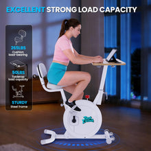 Load image into Gallery viewer, 3-1 Exercise Bike with Desktop Stand for Home - White
