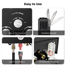 Load image into Gallery viewer, CAMPLUX Portable Water Heater,1.58 GPM Propane Water Heater Outdoor,41,000 BTU Camping Water Heater with 1.6 GPM Water Pump Pack，BW158BP60, Black
