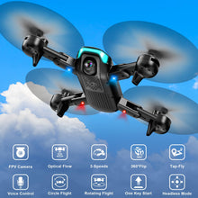 Load image into Gallery viewer, Drone with 1080P Camera for Beginners, Foldable, Altitude Hold, Gestures Selfie, Waypoint Fly, Headless Mode, 2 Batteries
