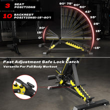 Load image into Gallery viewer, DONIUZ Heavy Duty Bench Adjustable Workout Bench Press Set for Home Gym Strength Training, Multi-Functional Roman Chair with Headrest, Max Load 1200 (DZ-025)
