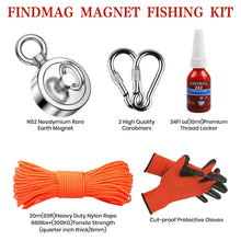 Load image into Gallery viewer, FINDMAG 750 LBS Magnet Fishing Kit, 2.36 Inch Double Sided Strong Magnet
