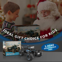 Load image into Gallery viewer, Remote Control Car, 2.4GHz 20-25KM/H Variable Speed Turbo 2-Speed Acceleration High Speed RC Car, 1:16 Off-Road Monster Truck with LED Lights

