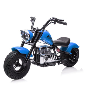 36V Ride On Off-Road Motorcycle, Electric Dirt Bike for Teens,350W Brushless Motor, Fast Speed 16.5mph with Music, Blue