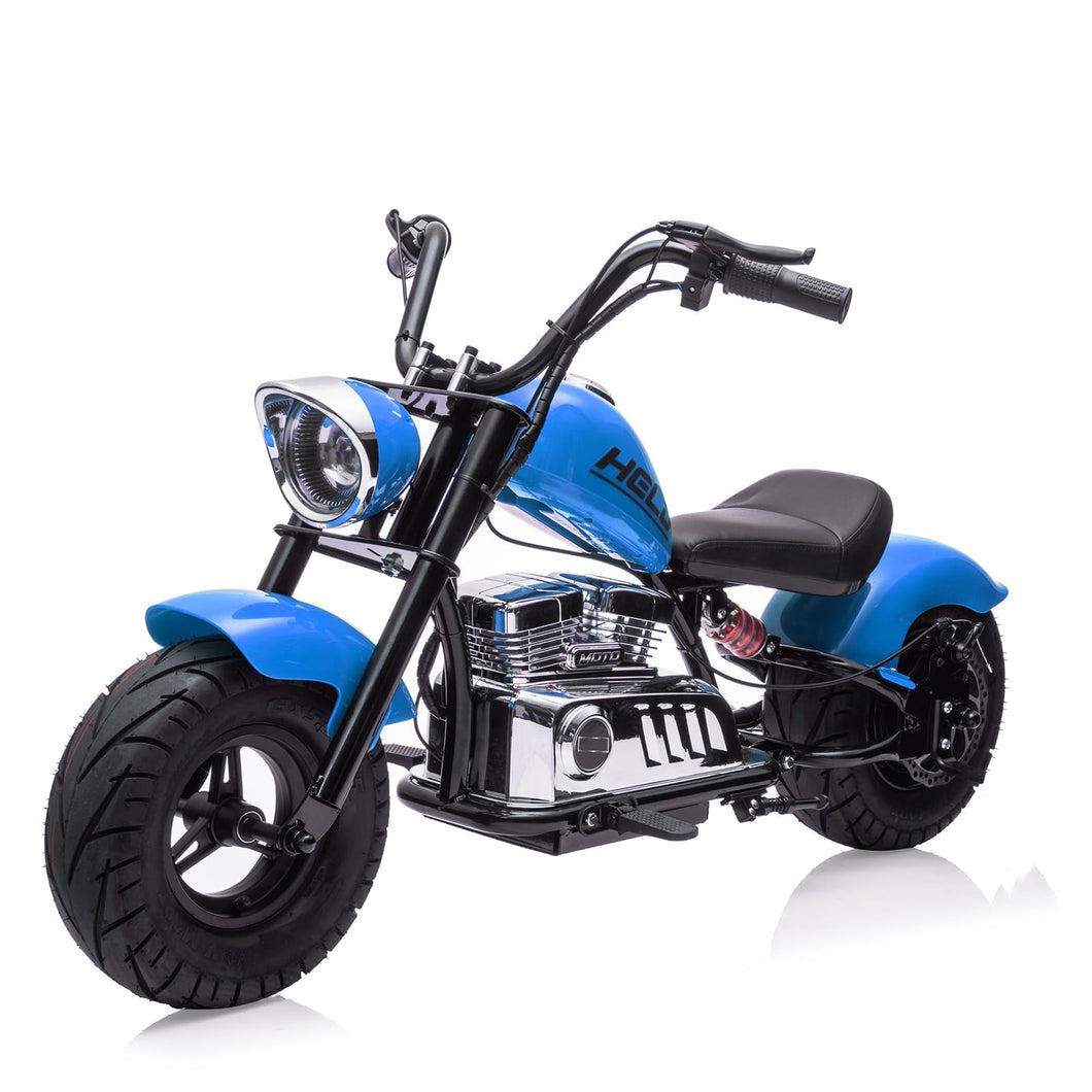 36V Ride On Off-Road Motorcycle, Electric Dirt Bike for Teens,350W Brushless Motor, Fast Speed 16.5mph with Music, Blue