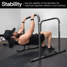 Load image into Gallery viewer, KAKICLAY 2026 Upgrade World's Best Strongest Premium Dip Bars - Matte Black

