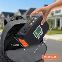 Load image into Gallery viewer, HOWEASY Portable Power Station,120W(240W Peak) Solar Generator
