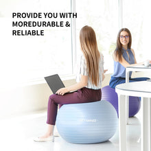 Load image into Gallery viewer, FITMIND_ Extra Thick Exercise Ball Yoga Ball 22in/26in/30in for Workout Pregnancy Stability-blue
