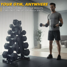 Load image into Gallery viewer, RITFIT Rubber Hex Dumbbells Set with Rack, 180-780LB Heavy-Duty Cast Iron Core, Knurled Chrome Handle, Space-Saving Storage Rack for Home Gym Strength Training
