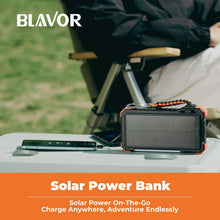 Load image into Gallery viewer, BLAVOR Solar Power Bank 20000mAh, Wireless Charger for Phones &amp; Apple Watch

