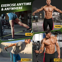 Load image into Gallery viewer, WHATAFIT Resistance Bands, Exercise Bands，Resistance Bands for Working Out, Work Out Bands with Handles for Men and Women Fitness, Strength Training Home Gym Equipment Green
