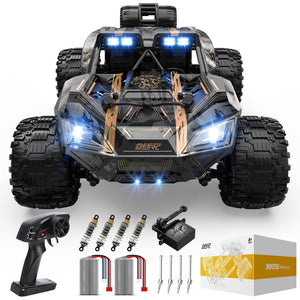 1:14 Crawler RC Car, 48Kph High Speed RC Truck with LED Headlight for Boys Adult, Offroad 4x4 2.4Ghz Remote Control Car