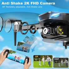 Load image into Gallery viewer, Drone with Camera, 2K FPV Drone with Brushless Motor, Altitude Hold, Gesture Selfie, One Key Take Off/Landing
