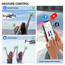 Load image into Gallery viewer, Drone with Camera 1080P HD FPV Foldable Mini Drone for Beginners Kids Adults, Drone with One Key Take Off/Landing, Gesture Selfie
