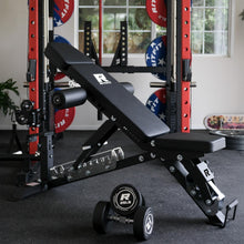 Load image into Gallery viewer, RitFit Gator Adjustable Weight Bench with Headrest, Premium 14GA Steel Heavy Duty for Home Gym Strength Training, Incline, Decline Exercises, 1600LBS Capacity, Black
