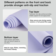 Load image into Gallery viewer, Wimwum Extra Wide Yoga Mat 72" x 32", 10mm Non Slip TPE Exercise Mat with Carrying Strap, Large Workout Mat for Yoga, Pilates, Stretching, HIIT &amp; Home Gym,Purple
