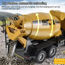 Load image into Gallery viewer, 10CH Remote Control Mixer Truck Toy, Cement Mixer Trucks for Boys, Rechargeable RC Construction Toys Vehicle (2 Battery）
