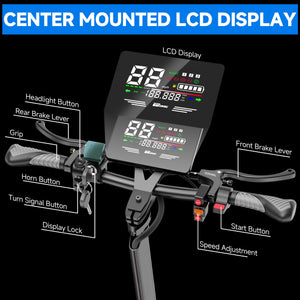 Electric Scooter Adults 6000W Dual Motor Up to 55MPH, 60V38AH Battery Range to 70 Miles, 11" Tubeless Tires Off-Road E-Scooter