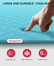 Load image into Gallery viewer, HAPBEAR Extra Large Yoga Mat - 72"x48"/78"x54"x6mm (1/4 inch), Non-Slip, Durable, Eco-Friendly, Thick Wide Exercise Mat for Home Workouts, Yoga, Pilates, Stretching, Meditation (Barefoot Exercise)
