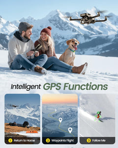 2-Axis Gimbal Drones with 4K EIS Camera, 2 Batteries 52-Min Flight Time, Brushless Motors, GPS Auto Return, Video Transmission
