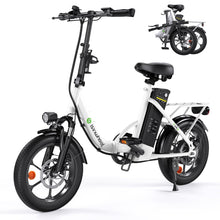 Load image into Gallery viewer, 16&quot; Folding Electric Bike for Adults, 750W Peak Motor with Max 55Miles PAS Range &amp; 19MPH EBike, 374.4Wh Battery Electric Bicycles

