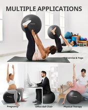 Load image into Gallery viewer, Trideer Yoga Ball for Exercise, Daily Stretching, Pilates, Core &amp; Balance Training, Stability Ball -black
