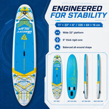 Load image into Gallery viewer, 11' Inflatable Paddle Board with Kayak Seat for Adults
