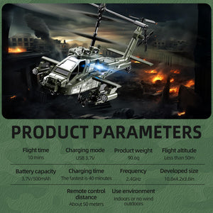 Remote Control Military Flying Helicopter Toy, 2.4GHz, 3.5 Channels Helicopter with Gyro & LED Light, Altitude Hold (Green)