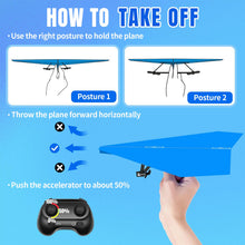 Load image into Gallery viewer, Remote Control Airplane Kit with Colored Papers, Super Easy Fly Toy for Kids DIY STEM KIT

