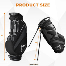 Load image into Gallery viewer, uniHimal 14-Way Golf Stand Bag, Lightweight Golf Bag for Men Black
