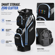 Load image into Gallery viewer, CaddyX 14-Way Golf Cart Bag, Professional Organizer Cart Bag with Anti-Rattle Top
