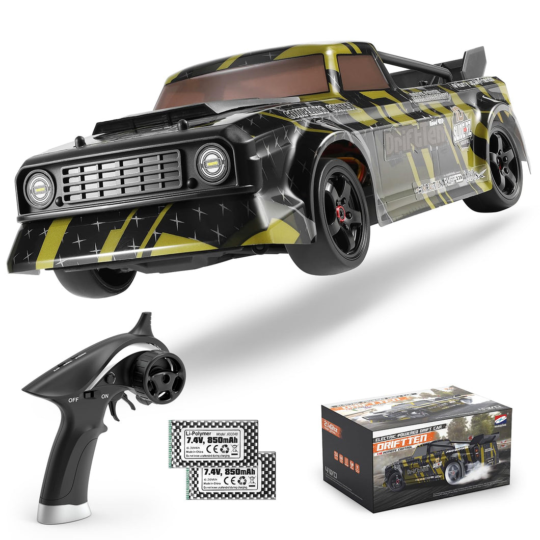 1/18 Scale RC Cars 2196 Drift RC Car 28 KM/H High Speed with Gyro, 2.4 Ghz Electric Vehicle RTR 4X4 Remote Control Cars