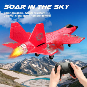 ANTSIR RC Airplane F-35 Remote Control Lightning II Jet Plane, 2.4Ghz Smart Gyro Easy to Fly for Kids Adults Beginners (Red)