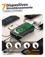 Load image into Gallery viewer, Solar Power Bank 48000mAh Built in 4 Cables, Flashlight, Travel Essential
