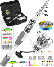 Load image into Gallery viewer, Ghosthorn Telescopic Fishing Rod and Reel Combo Spinning Fishing Pole Kit
