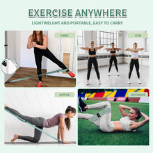 Load image into Gallery viewer, HIMESPORNER 9 PCS Fabric Resistance Bands Set for Working Out-Blue and Green
