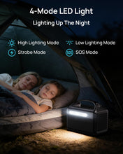 Load image into Gallery viewer, Portable Power Station 192Wh(60,000mAh) with Bag, 300W (600W surge)Power Bank LiFePO4 Battery Backup, Compact Solar Generator 6-Port Design w/2 AC Outlets for Home,RV, Hurricane, Camping,Emergency
