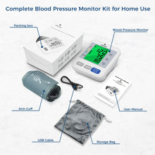 Load image into Gallery viewer, FDA-Cleared Blood Pressure Monitor, Upper Arm, Wide Cuff, Large Display
