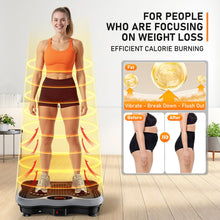 Load image into Gallery viewer, Vibration Plate Exercise Machine, 130 Levels Shake Fitness Vibrating Platform for Lymphatic Drainage Weight Loss, Bluetooth Fat Burner for Women Men, Gray
