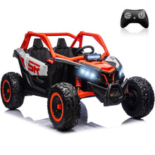 Load image into Gallery viewer, 24V 7AH 2 Seater Power Wheels for Big Kid, 25&quot; 4WD Largre Kids&#39; Electric Vehicles with Remote Control for Girls &amp; Boys, Orange
