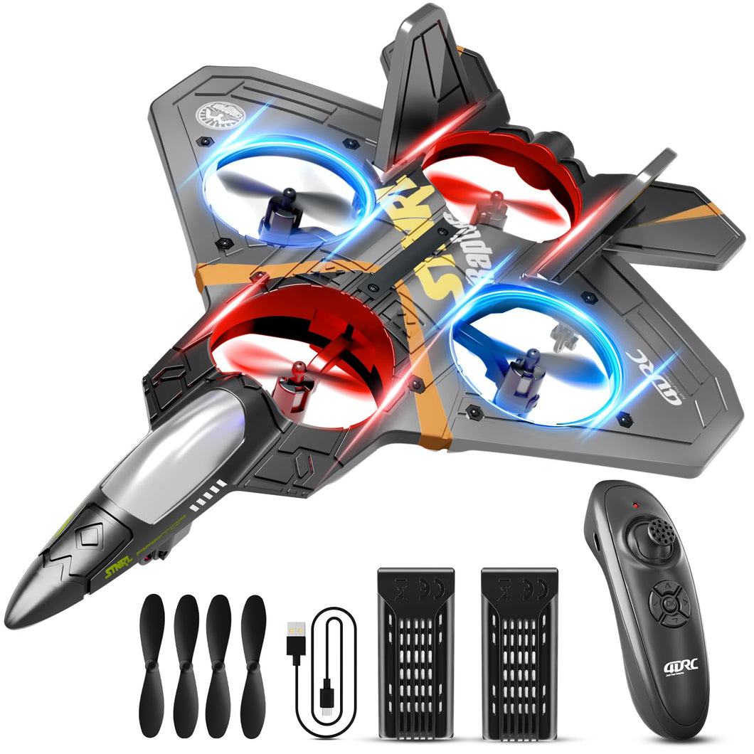 Foam Remote Control Airplanes RC Planes for Kids Adults 4-7 8-16, Remote Control Planes Fighter Jet with Light, 360° Flip Fighter Jet Toy