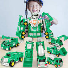 Load image into Gallery viewer, Transform Robot Kids Toys Cars | STEM Building Toddler Toys for Ages 3+ | 5 in 1 Construction Toy
