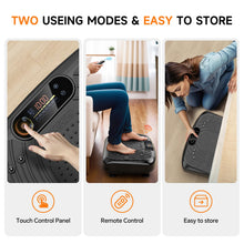 Load image into Gallery viewer, Taevno Vibration Plate Exercise Machine 450 Lbs Capacity, 199 Speeds Workout Vibrating Plate for Lymphatic Drainage Weight Loss, Full Body Shake Platform Machines for Women Men (Soft Black)
