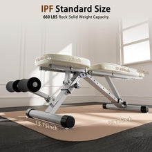 Load image into Gallery viewer, Adjustable Weight Bench for Home Gym, Workout Bench for Bench Press, Full Body Workout Incline Decline Flat Utility Exercise Bench, Full-Pin Mechanism lnnovative Fast Folding Strength Training Benches
