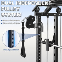 Load image into Gallery viewer, DONOW Smith Machine with Weight Stacks, Power Cage Home Gym System , Iron Weight Plates 240lbs
