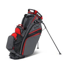 Load image into Gallery viewer, Bag Boy Chiller Pro Hybrid Golf Stand Bag, 15 Way Top with Full Length Individual Dividers, Rubberized Putter Well, Removable Cooler, 8 Zippered Pockets, Charcoal/Red/Black
