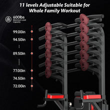 Load image into Gallery viewer, Power Tower Dip Station Pull Up Bar for Fitness Home Gym Workout,Multi-Function Adjustable Height Fitness Strength Training Exercise Equipment,with Power Elastic Ropes
