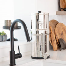 Load image into Gallery viewer, Travel Berkey Gravity-Fed Water Filter System with 2 Black Berkey Elements Plus Deluxe 7" Stainless Steel Water View Spigot
