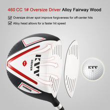Load image into Gallery viewer, KVV Premium Golf Whole Set 11-Piece for Men Driver, Fairway, Hybrid, 5#-P# Irons, Putter Right Hand Steel Shaft Regular Flex Golf Clubs, Without Golf Bag
